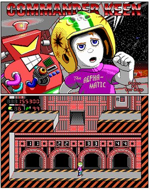 Commander Keen: The Alphamatic cover art for DOS