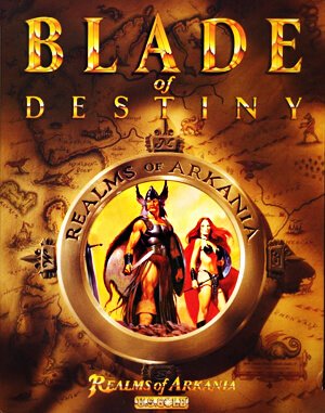Realms of Arkania: Blade of destiny cover art for DOS