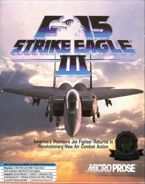 F-15 Strike Eagle III cover art for DOS