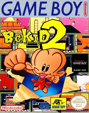 Bonk’s Revenge cover art for Game Boy