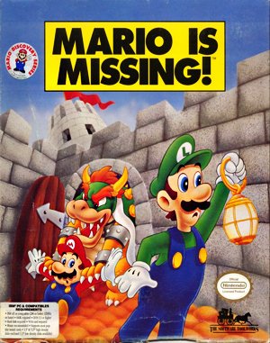 Mario is Missing! cover art for DOS