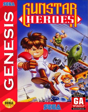 Gunstar Heroes cover art for Genesis
