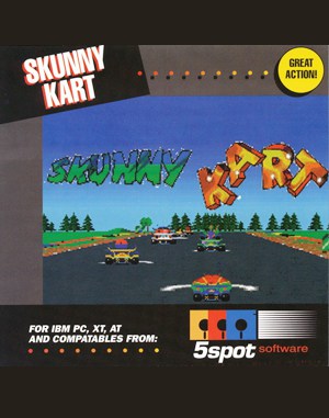 Skunny Kart cover art for DOS