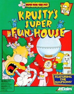 Krusty’s Super Fun House cover art for DOS