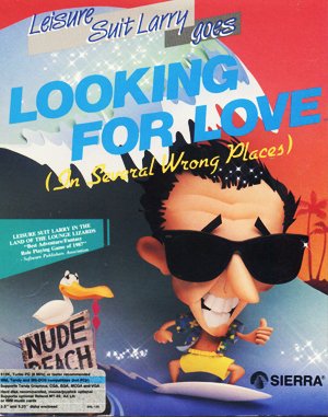 Leisure Suit Larry Goes Looking for Love (In Several Wrong Places) cover art for DOS
