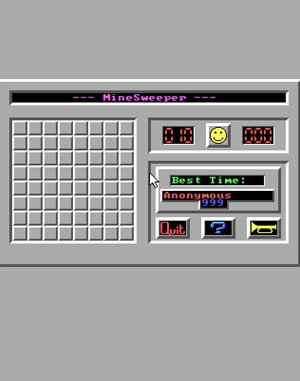 MineSweeper cover art for DOS