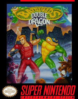 Battletoads / Double Dragon cover art for Super Famicom