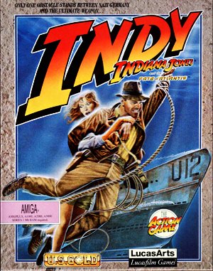 Indiana Jones and The Fate of Atlantis: The Action Game cover art for DOS