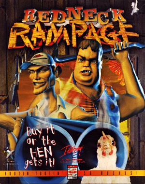 Redneck Rampage cover art for DOS