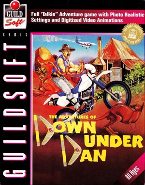 The Adventures of Down Under Dan cover art for DOS