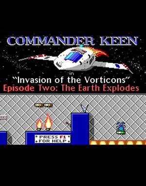 Commander Keen 2: The Earth Explodes cover art for DOS