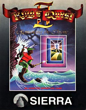 King’s Quest II: Romancing the Throne cover art for DOS