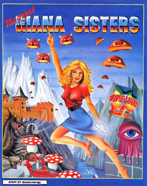 The Great Giana Sisters cover art for DOS