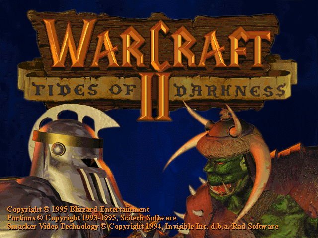 WarCraft 2: Tides of Darkness cover art for DOS