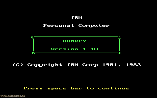 Donkey cover art for DOS