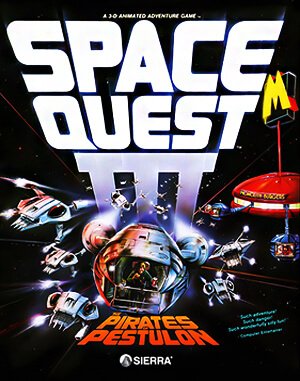 Space Quest III: The Pirates of Pestulon cover art for DOS