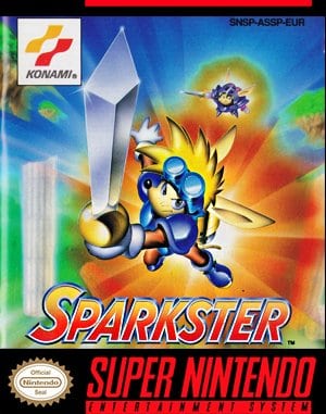 Sparkster cover art for Super Famicom