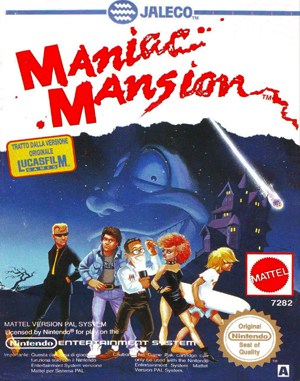 Maniac Mansion cover art for Famicom