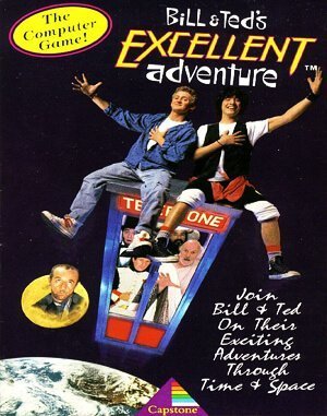 Bill and Ted’s Excellent Adventure cover art for DOS