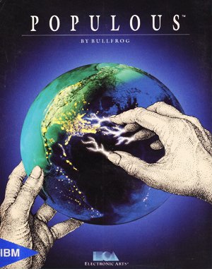 Populous cover art for DOS