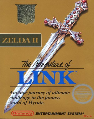 Zelda II: The Adventure of Link cover art for Famicom