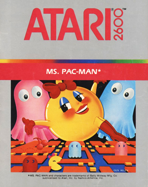 Ms. Pac-Man cover art for Atari 2600