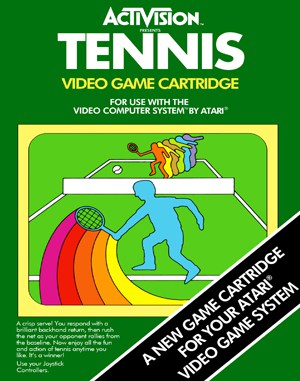 Tennis cover art for Atari 2600