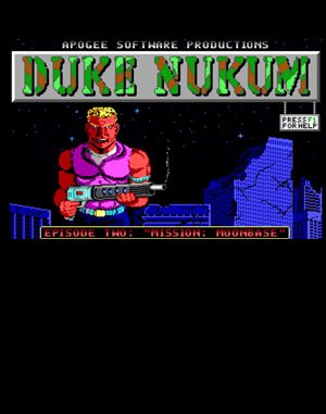 Duke Nukum: Episode 2 – Mission: Moonbase cover art for DOS