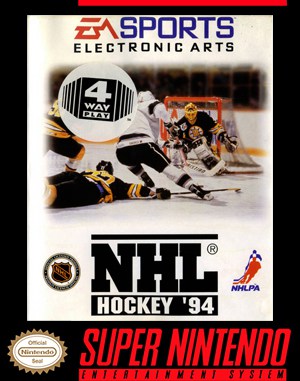 NHL ’94 cover art for Super Famicom