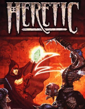 Heretic cover art for DOS
