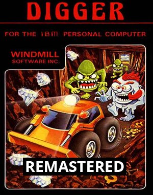 Digger Remastered cover art for DOS