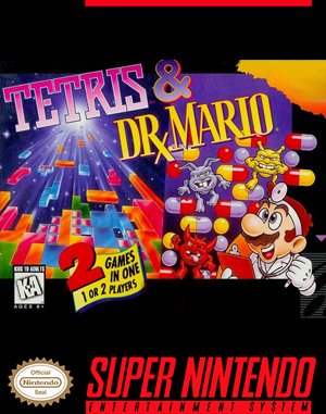 Tetris & Dr. Mario cover art for Super Famicom