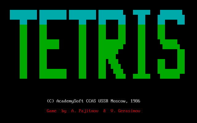 Tetris cover art for DOS