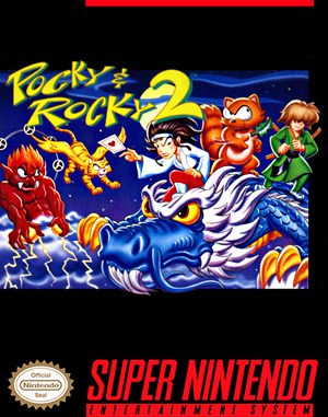 Pocky & Rocky 2 cover art for Super Famicom