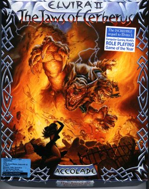 Elvira II: The Jaws of Cerberus cover art for DOS