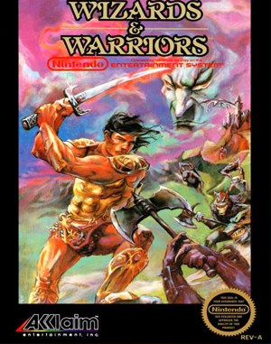 Wizards & Warriors cover art for Famicom