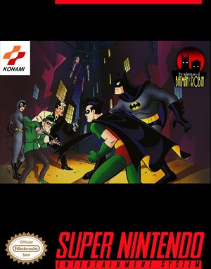 The Adventures of Batman & Robin cover art for Super Famicom