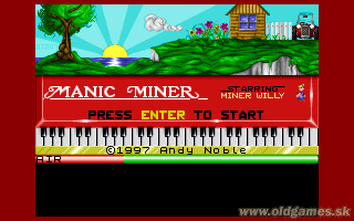 Manic Miner cover art for DOS
