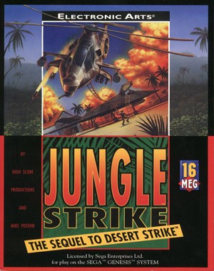 Jungle Strike cover art for Genesis