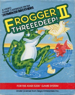 Frogger II: ThreeeDeep! cover art for DOS