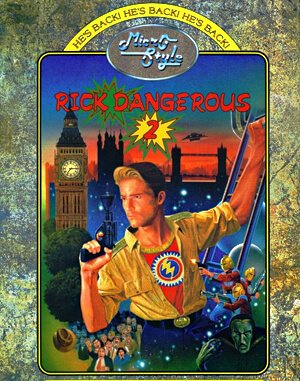 Rick Dangerous 2 cover art for DOS