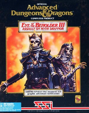 Eye of the Beholder III: Assault on Myth Drannor cover art for DOS