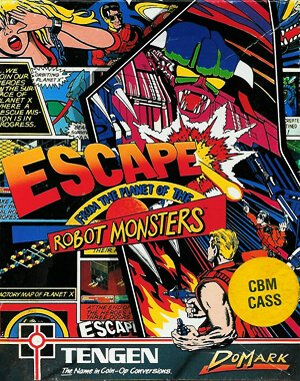 Escape from the Planet of the Robot Monsters cover art for DOS