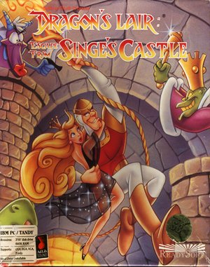 Dragon’s Lair: Escape from Singe’s Castle cover art for DOS