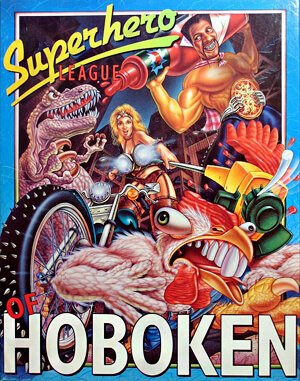 Superhero League of Hoboken cover art for DOS