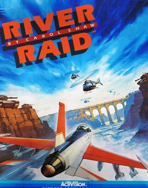 River Raid cover art for DOS