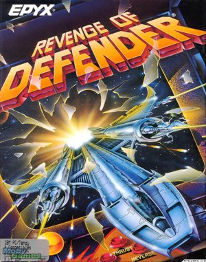 Revenge of Defender cover art for DOS