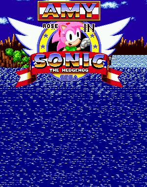Amy Rose in Sonic the Hedgehog cover art for Genesis