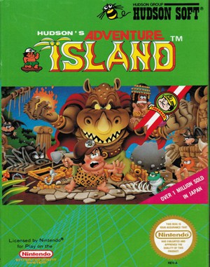 Adventure Island cover art for Famicom