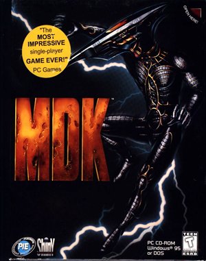 MDK cover art for DOS